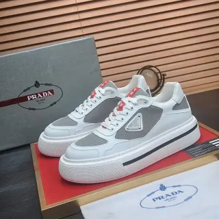 Prada Cloudbust White Gray Red حذاء رياضي لأسلوب الحياة