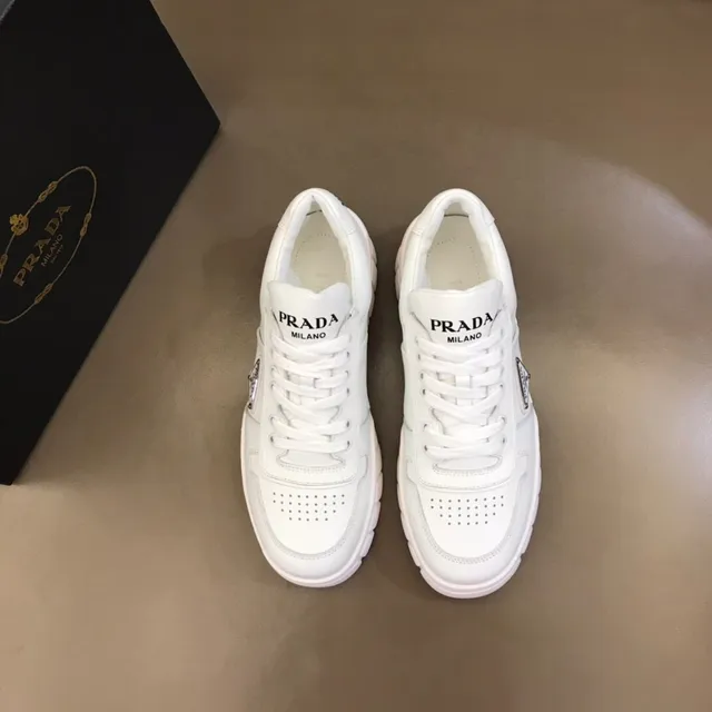 Prada Cloudbust White Leather Chunky Sneakers 2