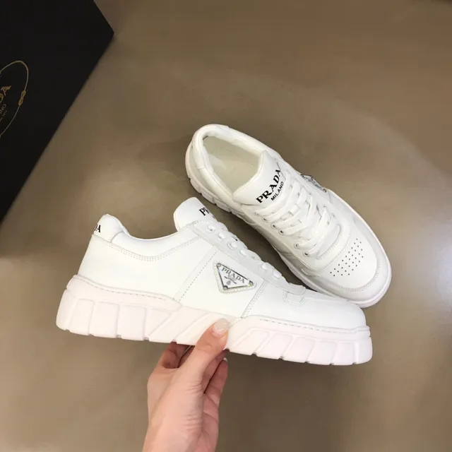 Prada Cloudbust White Leather Chunky Sneakers 4