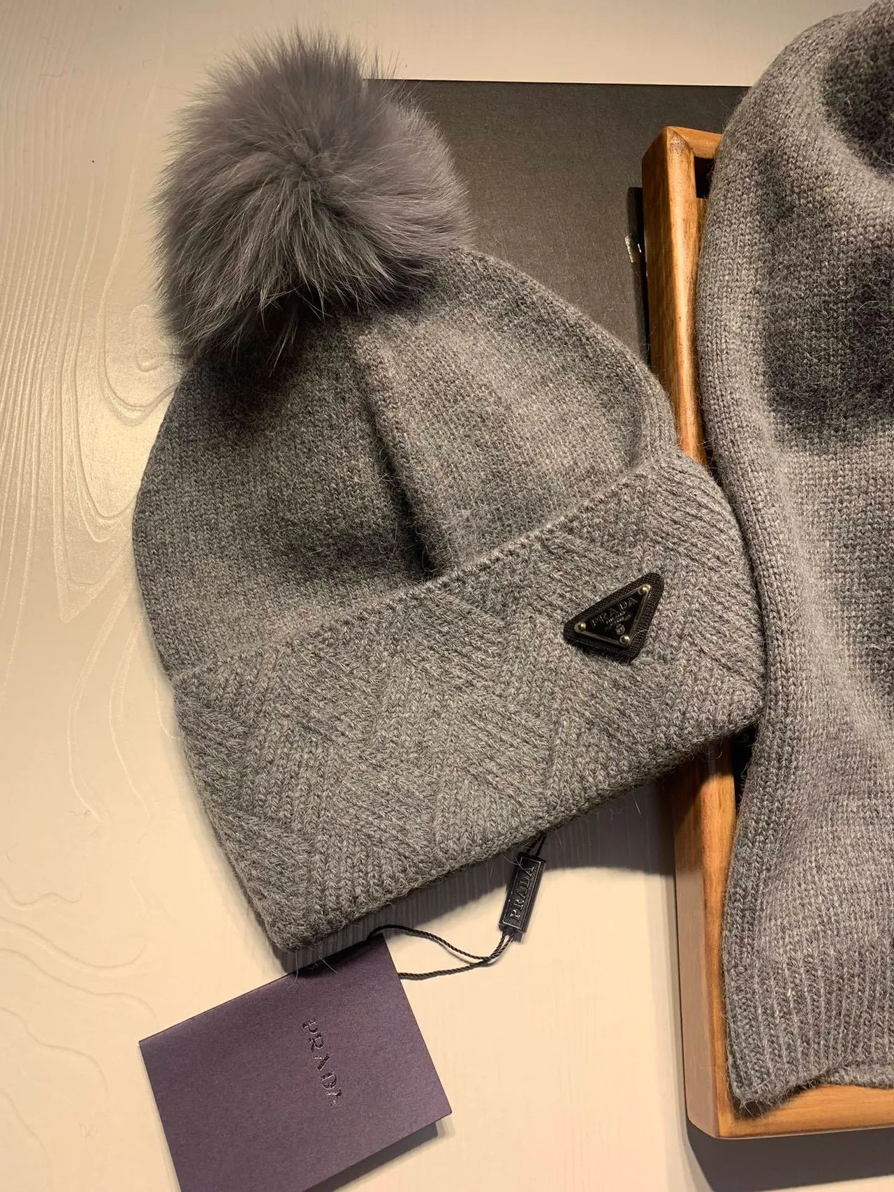 Prada Gray Heather Ribbed Knit Sweater 9