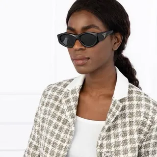 Prada Oval Marbled Acetate Sunglasses 4