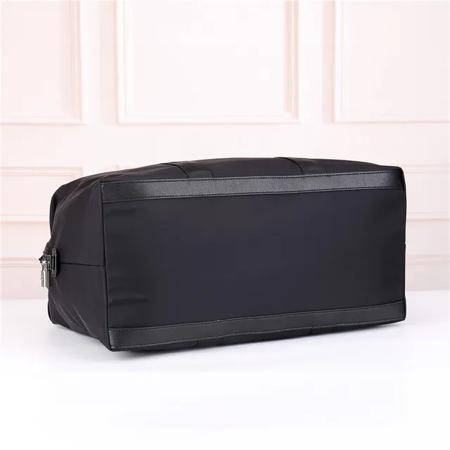 Prada Re-Nylon Black Construction Webbing Handles Boston Bag 7