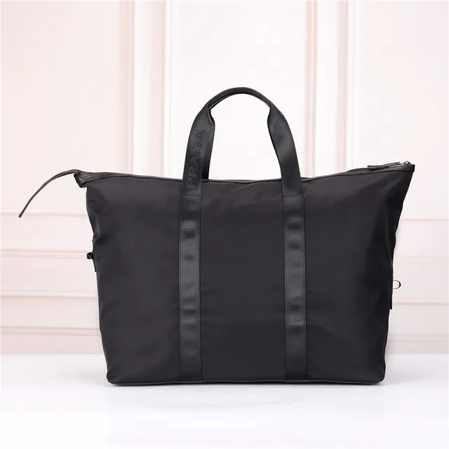 Prada Re-Nylon Black Construction Webbing Handles Boston Bag 9