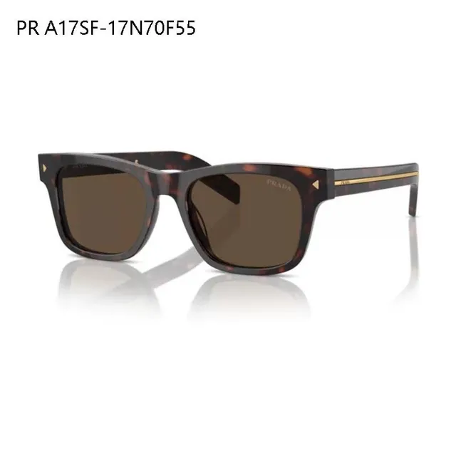 Prada Rectangular Black Gray Acetate Frame Double-Bar Temples Sunglasses 3