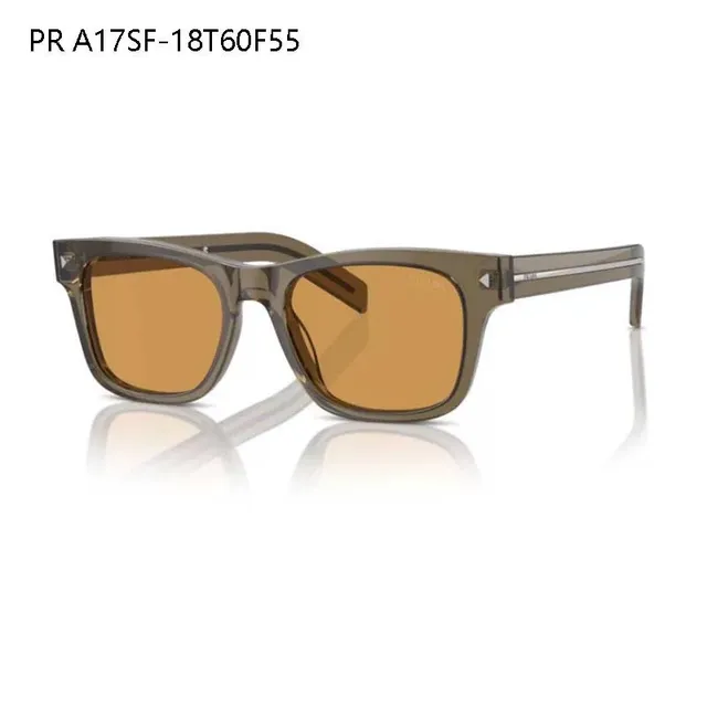 Prada Rectangular Black Gray Acetate Frame Double-Bar Temples Sunglasses 5