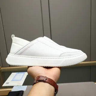 Sneakers Prada Slip-On Cuir Blanc Lifestyle
