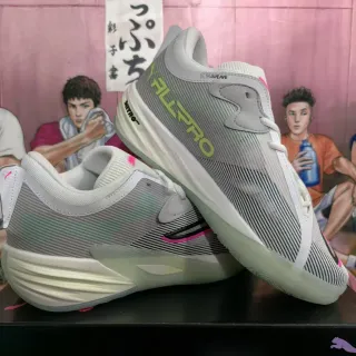 Puma ALLPRO Gray White Lime Green Pink Basketball Shoes