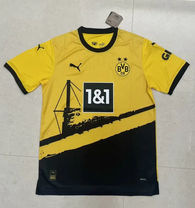 Puma Borussia Dortmund 2023-24 Home Yellow Black Jersey 3
