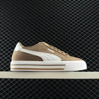 Puma Court Low Tan and White Canvas Lifestyle Sneakers