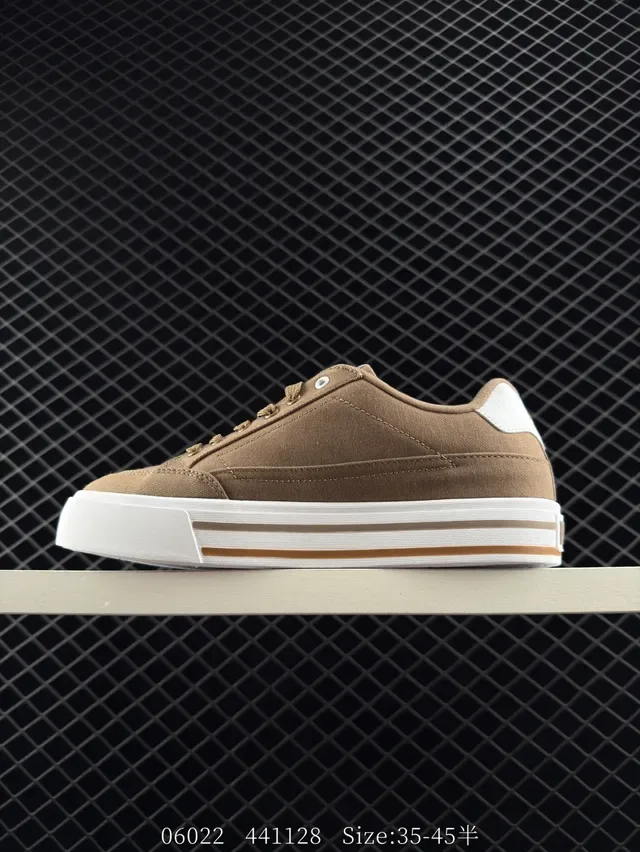 Puma Court Low Tênis Lifestyle em Lona Tan e Branco 5