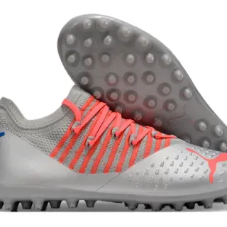Puma Future Z Gray Coral Pink Firm-Ground Soccer Shoes