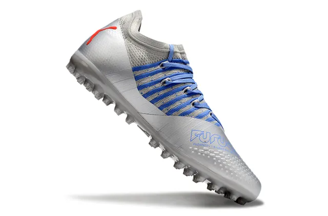Puma Future Z Cinza Coral Rosa Sapatos de futebol para solo firme 3