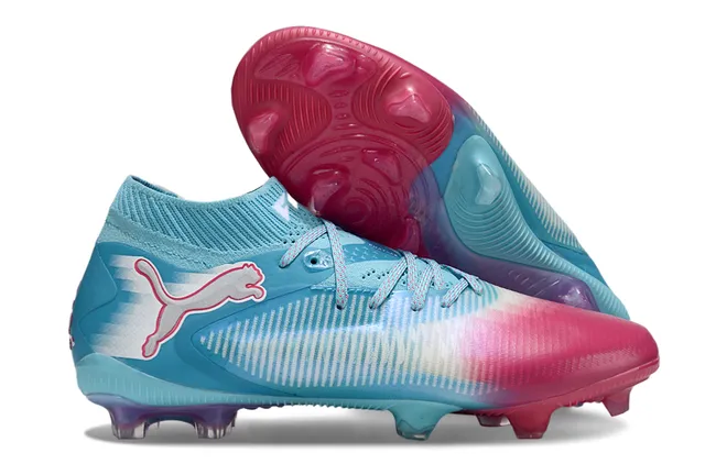 Puma Future Z Azul Multicolor Low-Cut Colar de Meia Colorway Gradiente Superfície Firme Sapatos de Futebol 1