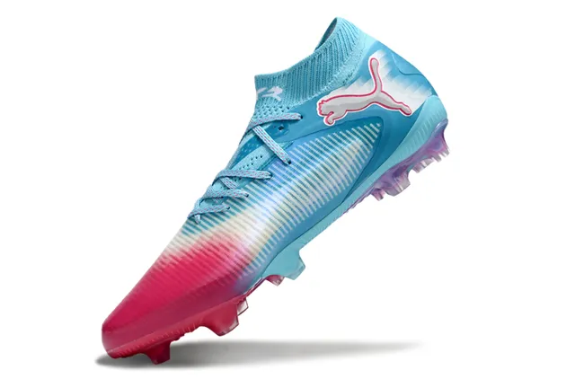 Puma Future Z Azul Multicolor Low-Cut Colar de Meia Colorway Gradiente Superfície Firme Sapatos de Futebol 3
