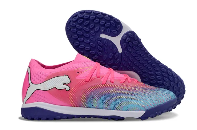 Puma Future Z Chaussures de football pour gazon avec tige en maille rose multicolore et colorway dégradé 1