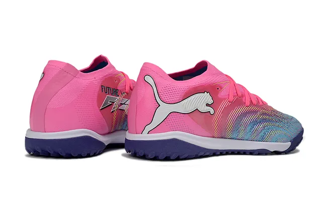 Puma Future Z Chaussures de football pour gazon avec tige en maille rose multicolore et colorway dégradé 5