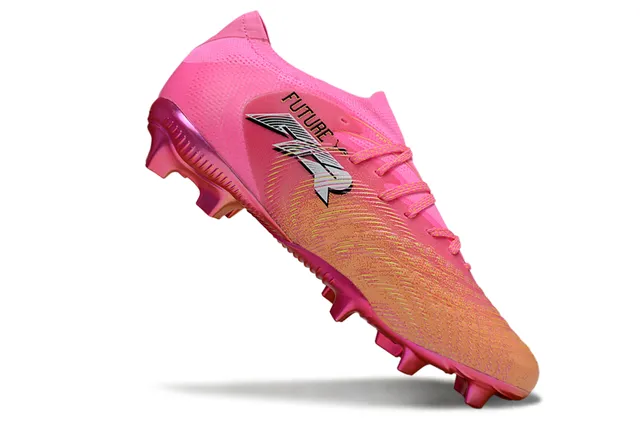 Puma Future Z Sapatos de futebol rosa laranja de corte baixo, com cadarços, upper texturizado sintético, solo firme 11
