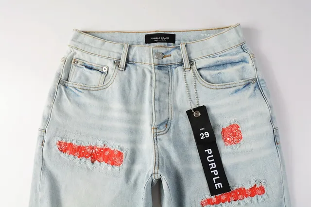 Purple Brand Distressed Patchwork Bandana Shorts 12