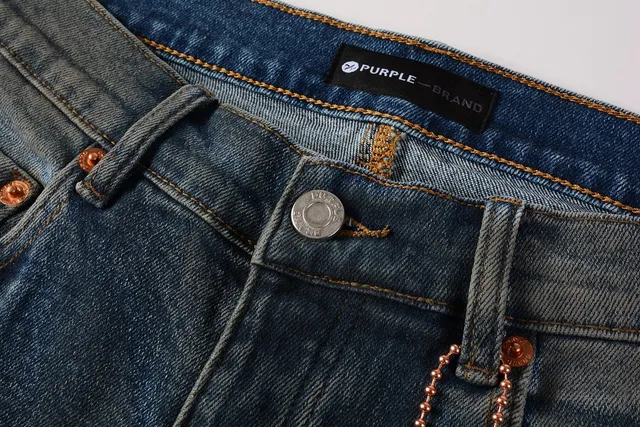 Purple Brand Distressed Splatter-Dyed Faded Wash Jeans 13