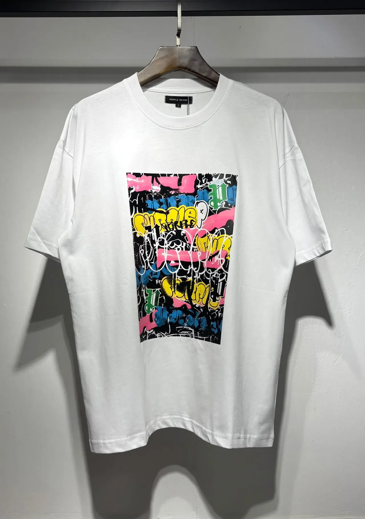 Purple Brand Oversized Graffiti Print T-Shirt 3