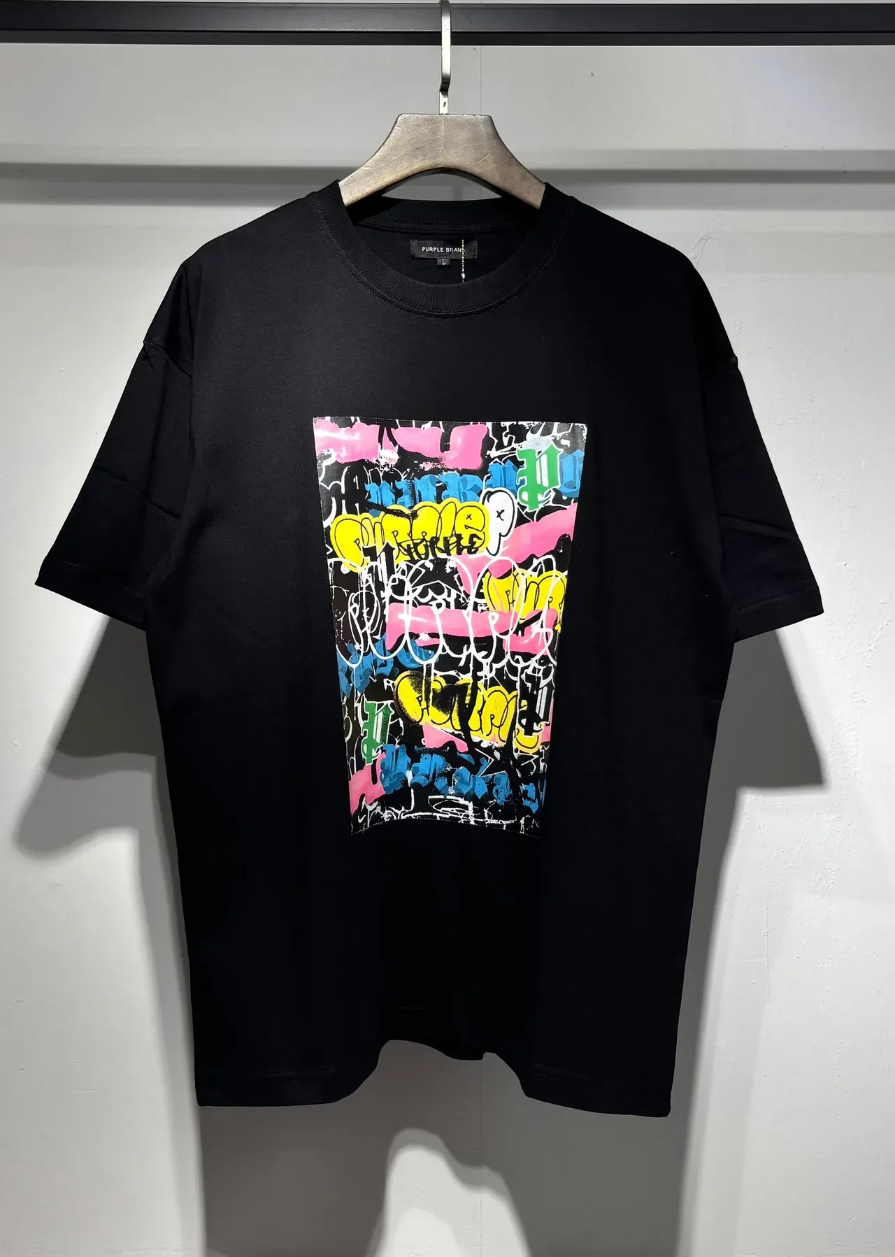 Purple Brand Oversized Graffiti Print T-Shirt 4