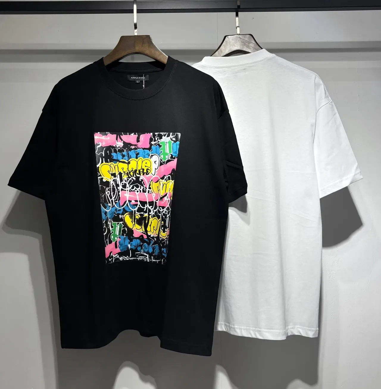 Purple Brand Oversized Graffiti Print T-Shirt 6