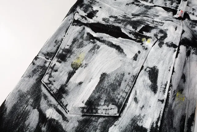 Purple Brand Paint-Splatter Distressed Slim-Fit Jeans 5