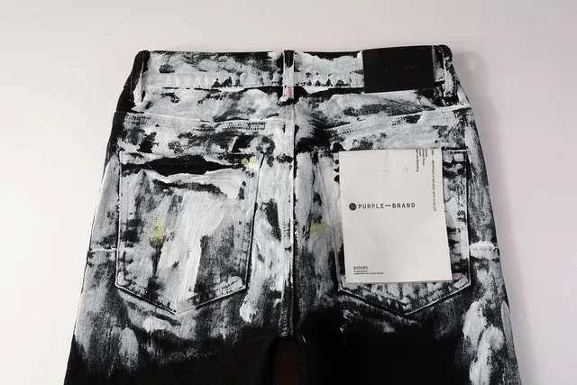 Purple Brand Paint-Splatter Distressed Slim-Fit Jeans 6