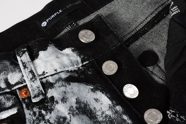 Purple Brand Paint-Splatter Distressed Slim-Fit Jeans 10