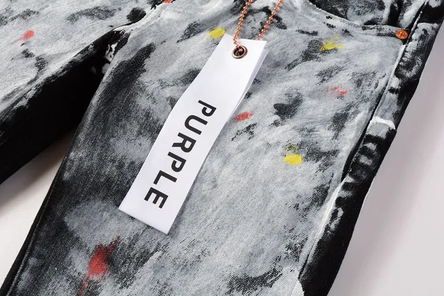 Purple Brand Paint-Splatter Distressed Slim-Fit Jeans 12