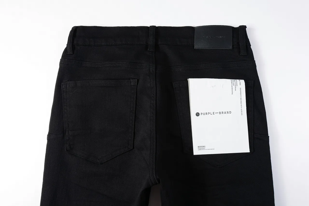 Purple Brand Slim-Straight Black Denim Jeans 8