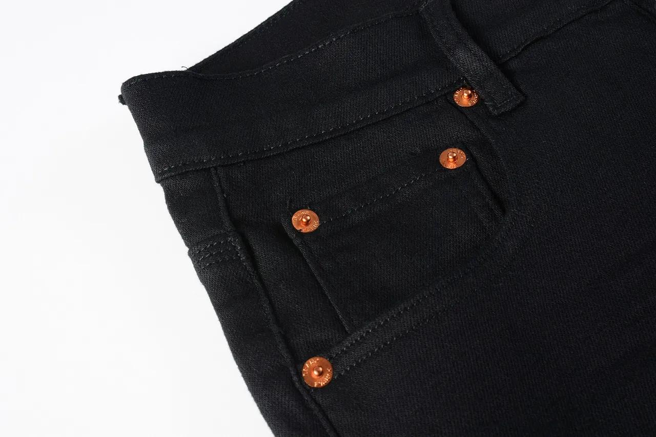 Purple Brand Slim-Straight Black Denim Jeans 11