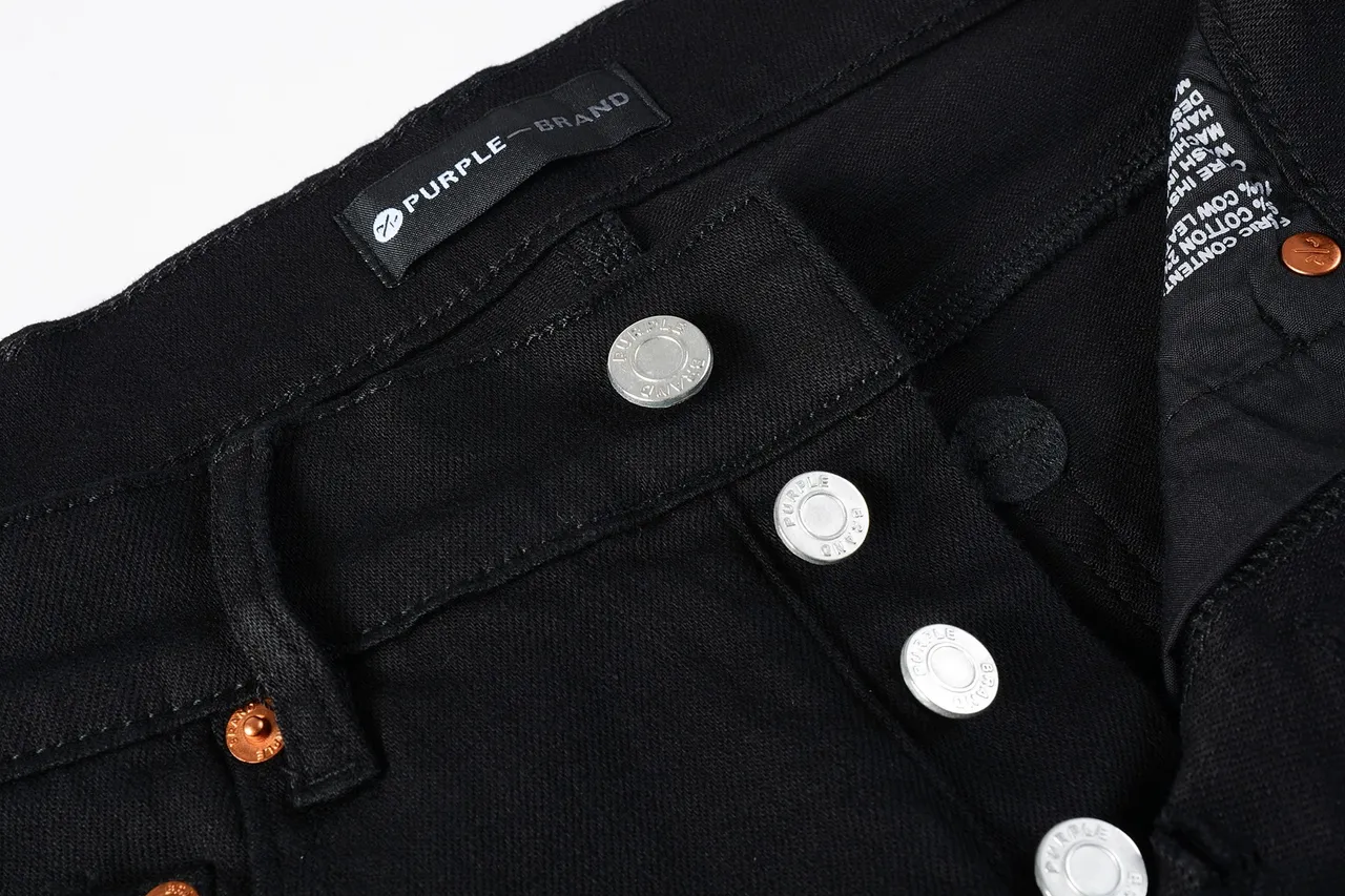 Purple Brand Slim-Straight Black Denim Jeans 12