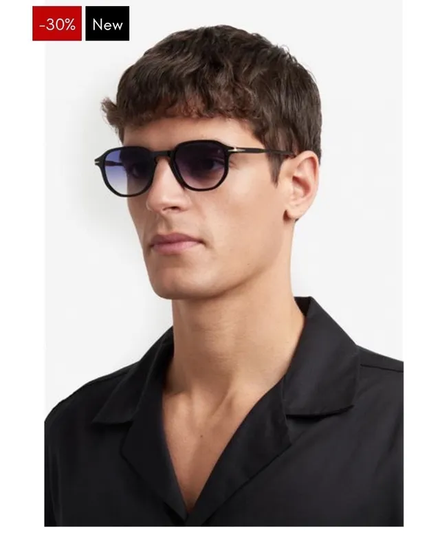 Ray-Ban Black Silver Thin Metal Frame Gradient Lenses Sunglasses 3