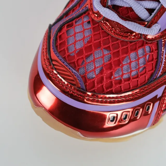 Reebok Red Purple Metallic Patent Overlay Vector Cage Detailing Lifestyle Sneakers 5