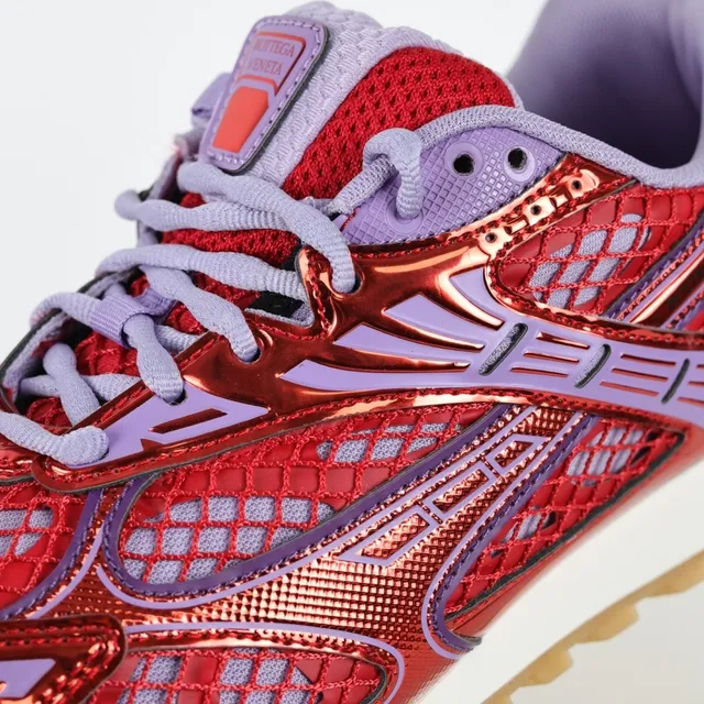 Reebok Red Purple Metallic Patent Overlay Vector Cage Detailing Lifestyle Sneakers 6