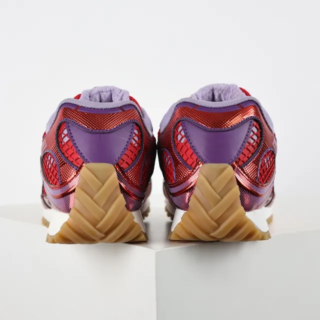 Reebok Red Purple Metallic Patent Overlay Vector Cage Detailing Lifestyle Sneakers 8
