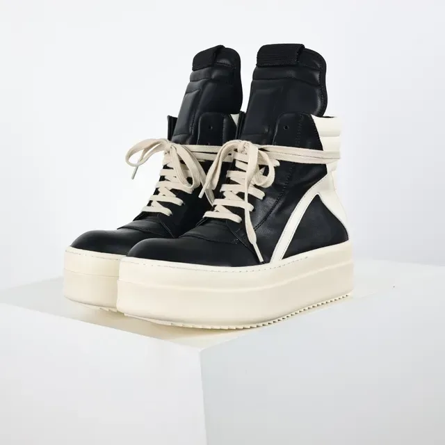 Rick Owens Ramones Black and Cream sneakers plateforme chunky 2