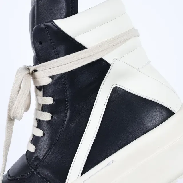 Rick Owens Ramones Black and Cream sneakers plateforme chunky 6