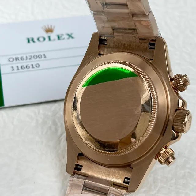 Rolex Cosmograph Daytona Rose Gold Textured Silver Dial Mechanical Watch 5