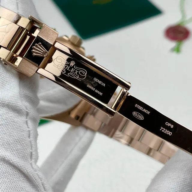 Rolex Cosmograph Daytona Rose Gold Textured Silver Dial Mechanical Watch 6