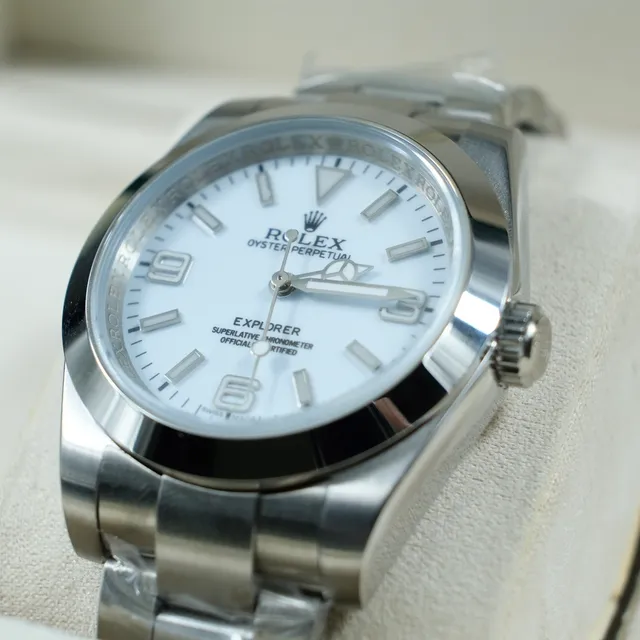 Rolex Explorer Oyster Perpetual White Dial Mechanical Watch 7