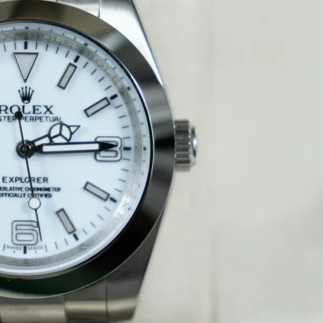 Rolex Explorer Oyster Perpetual White Dial Mechanical Watch 8