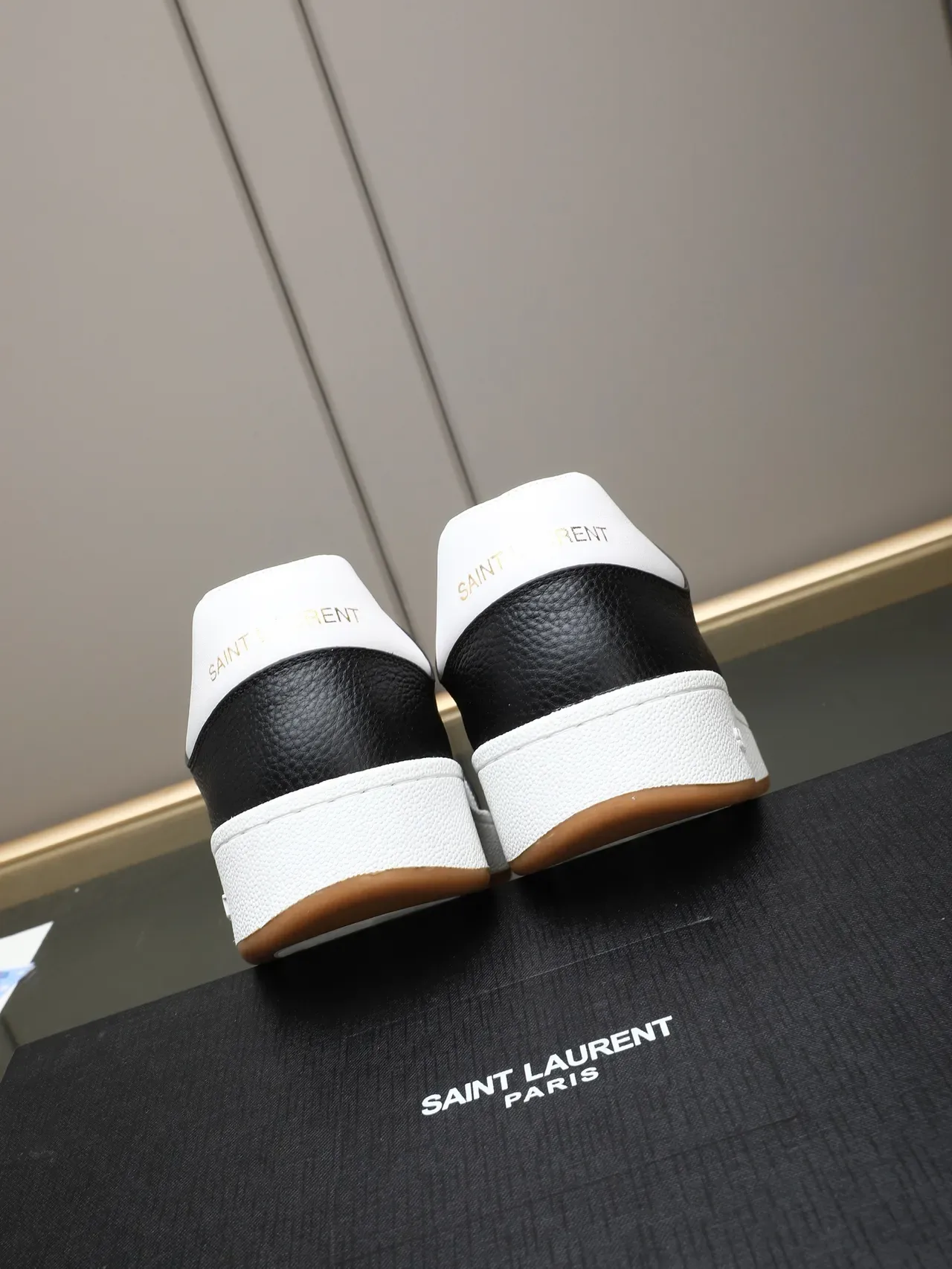 Saint Laurent Two-Tone Leather Cupsole Sneaker 3