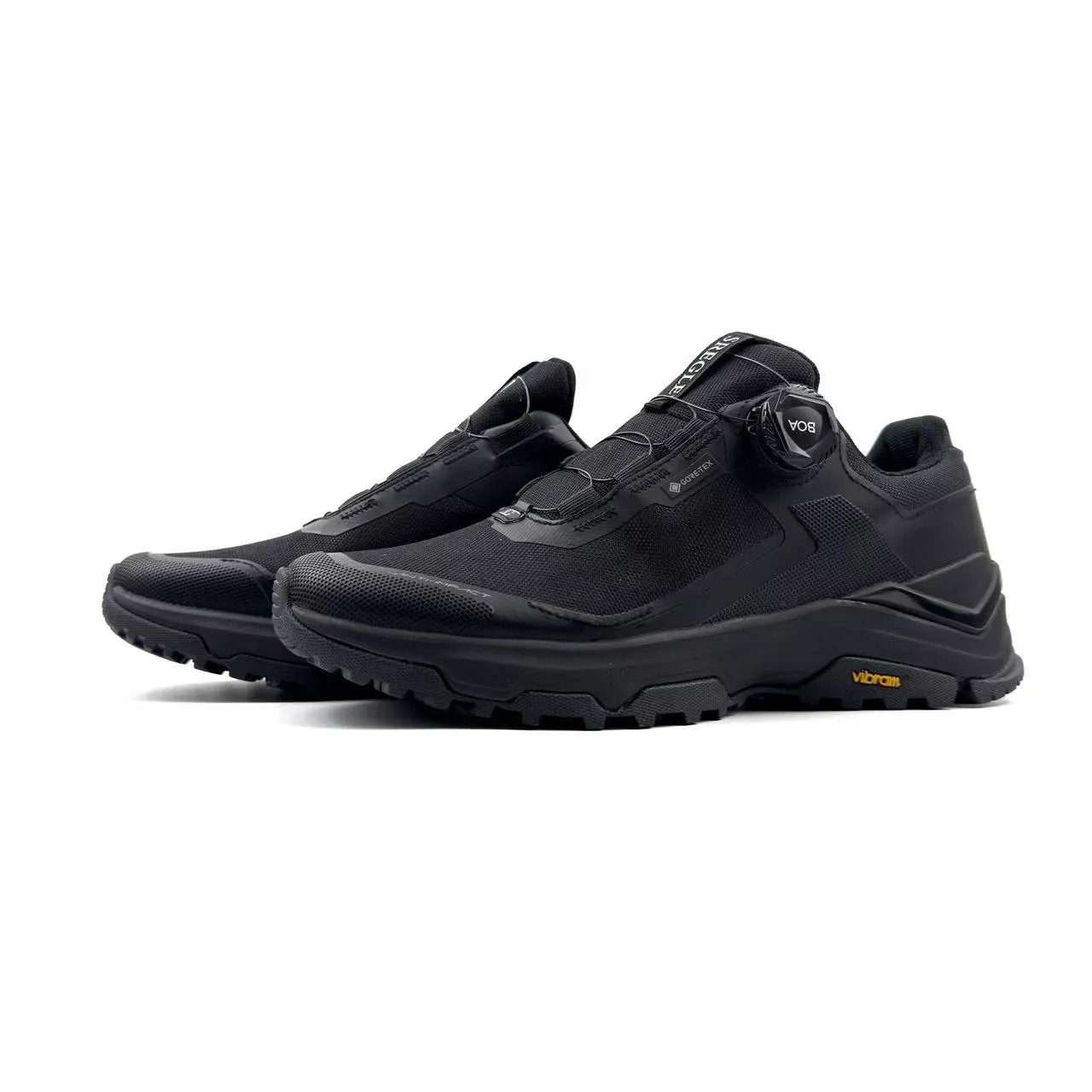 Salomon Black Yellow BOA Dial Closure Gore-Tex Waterproof Membrane Running Shoes 2