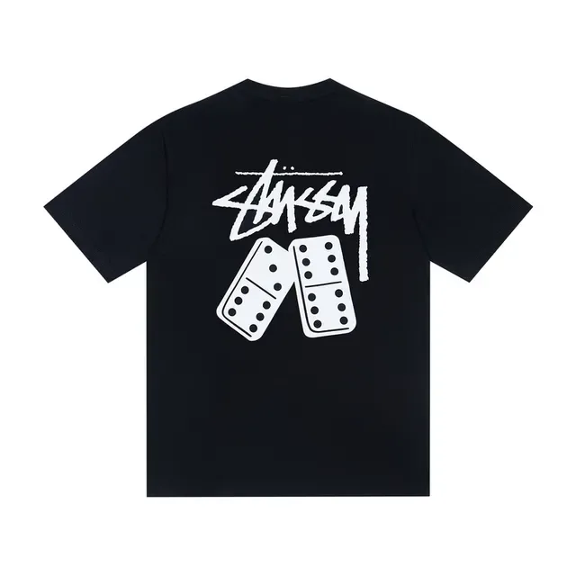 Stussy Domino Tee White/Black Graphic T-Shirt 5