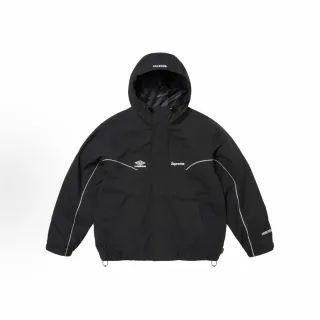 Supreme GORE-TEX Hooded Black White Snap-Front Jacket