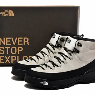 The North Face Beige Black High-Top Suede-and-Synthetic Upper Hiking Boots