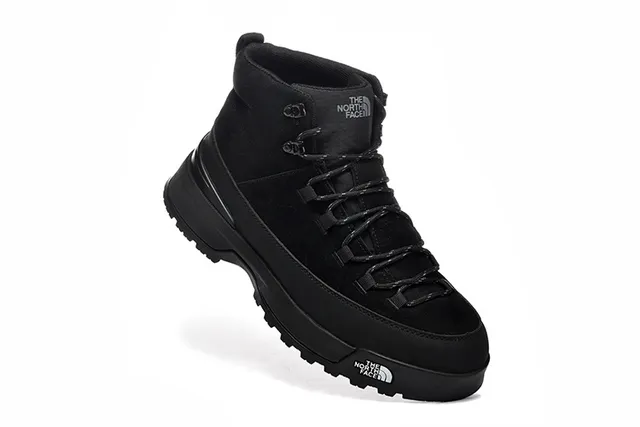 The North Face Beige Black High-Top Suede-and-Synthetic Upper Hiking Boots 7