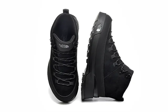 The North Face Beige Black High-Top Suede-and-Synthetic Upper Hiking Boots 8